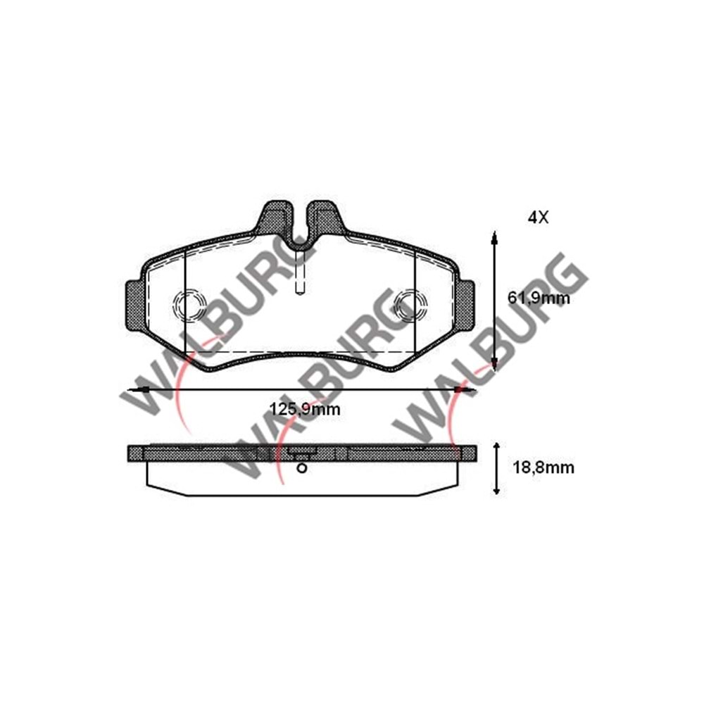 Disk Balata Mercedes G-Serisi, Sprinter, Vw LT 28 Arka -