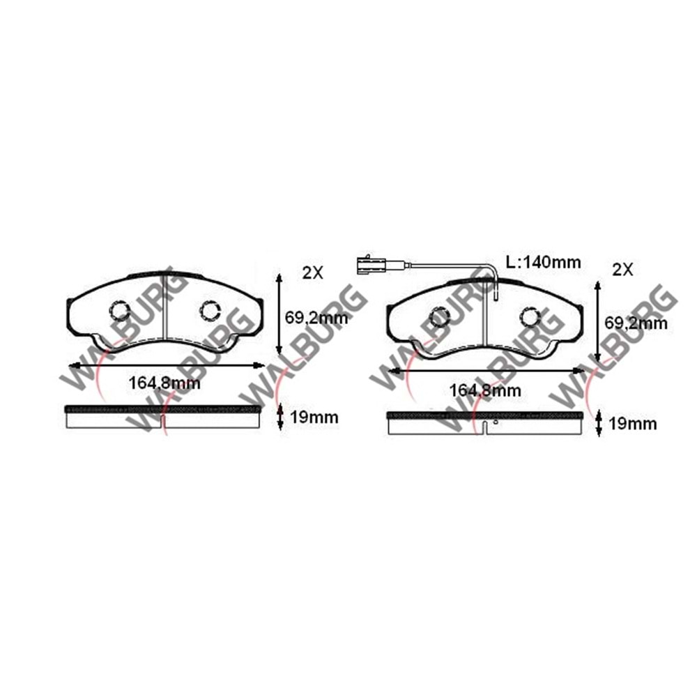 Disk Balata Peugeot Boxer 2.8 HDİ, Fiat Ducato, Citroen Jumper Ön -