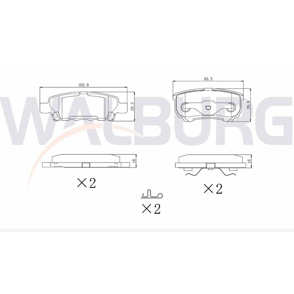 Disk Balata Mitsubishi Lancer-Dodge Caliber Arka -