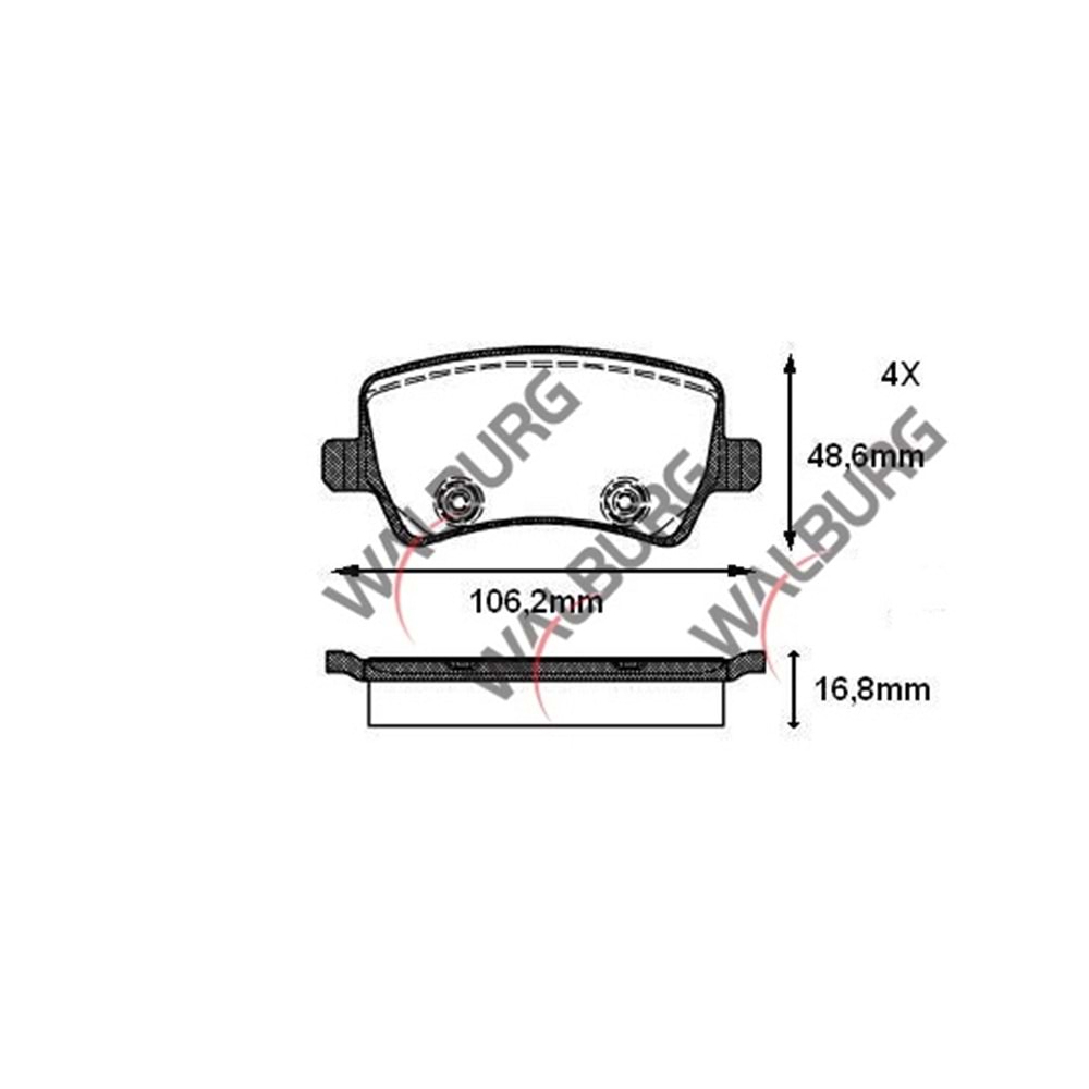 Disk Balata Ford Volvo, Land Rover, Range Rover Arka -