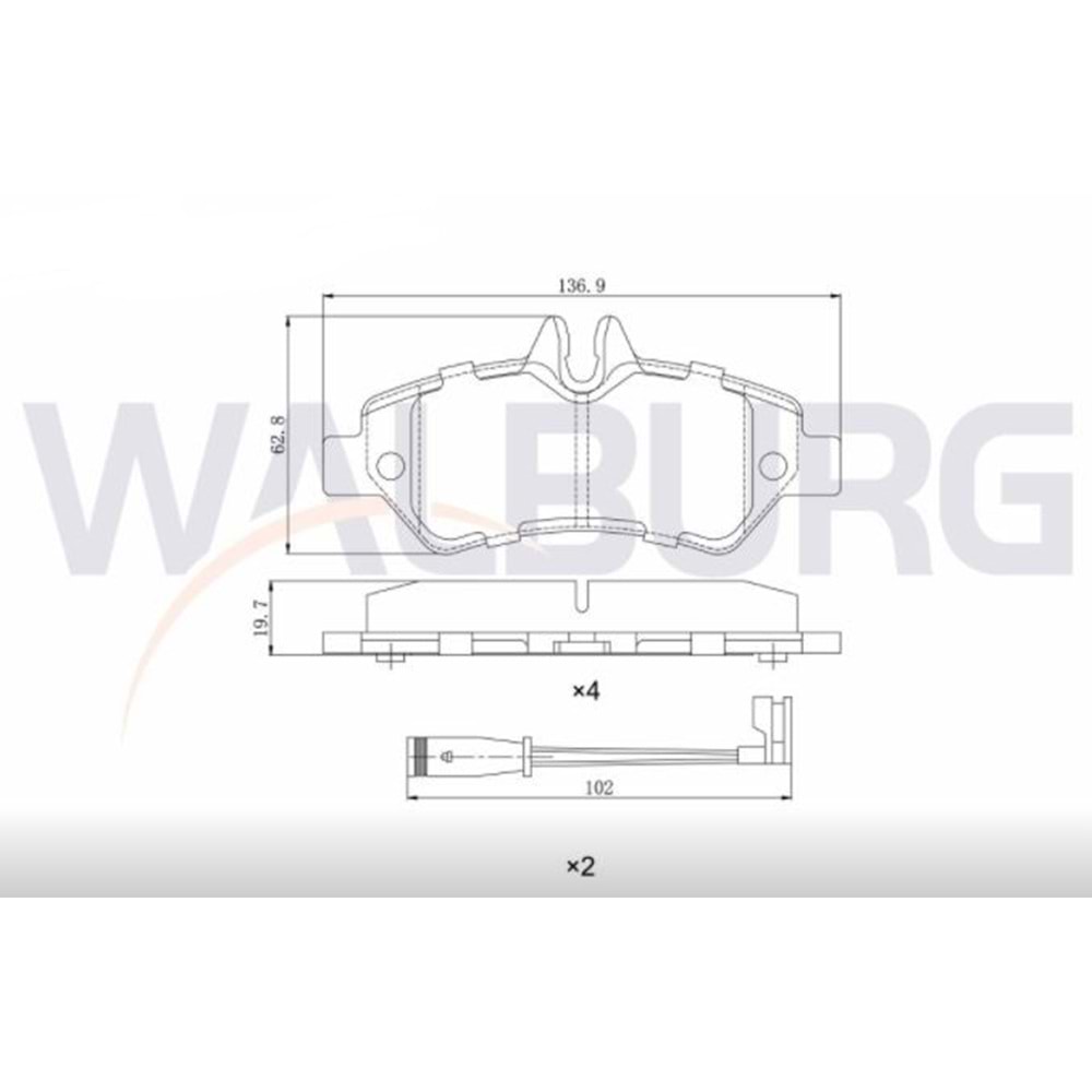 Disk Balata Mercedes Sprinter, Vw Crafter 30-50 Arka -