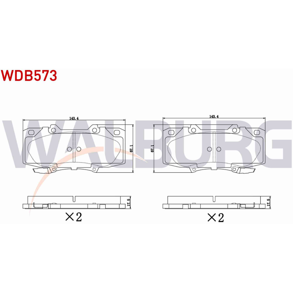 Disk Balata Toyota Hi-lux III 04-15 Ön -