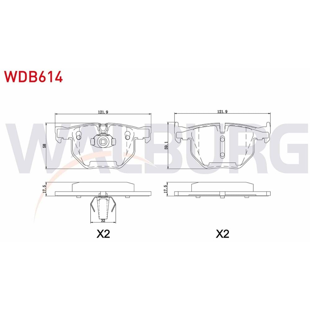 Disk Balata Bmw X5 E70, F15, F85, X6 E71, E72 Arka -