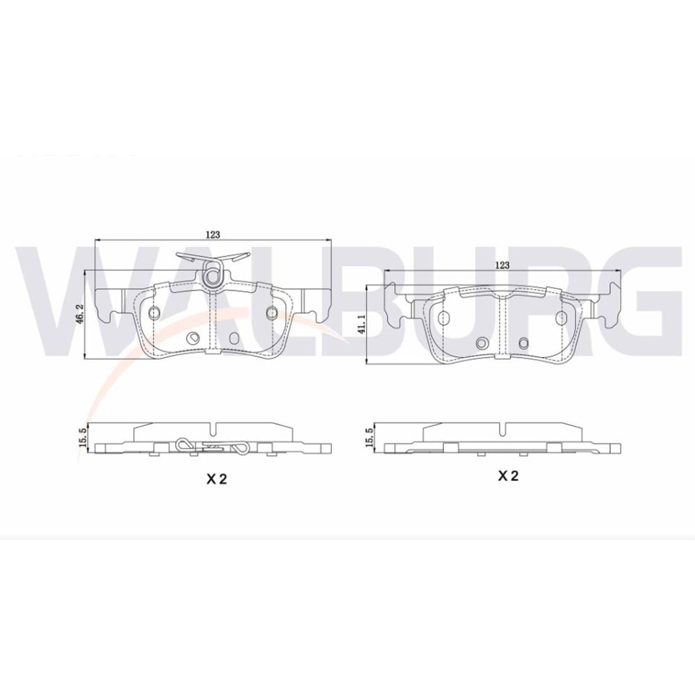 Disk Balata Peugeot 308 II 1.6 HDI 14-, 308 SW II Arka -