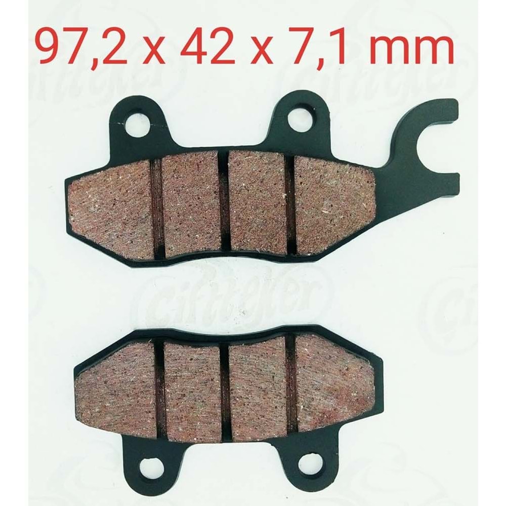 086 DİSK BALATA ÖN İNCE 7 MM SCOOTER 125 150 CC, GT250, GV250, 151RS