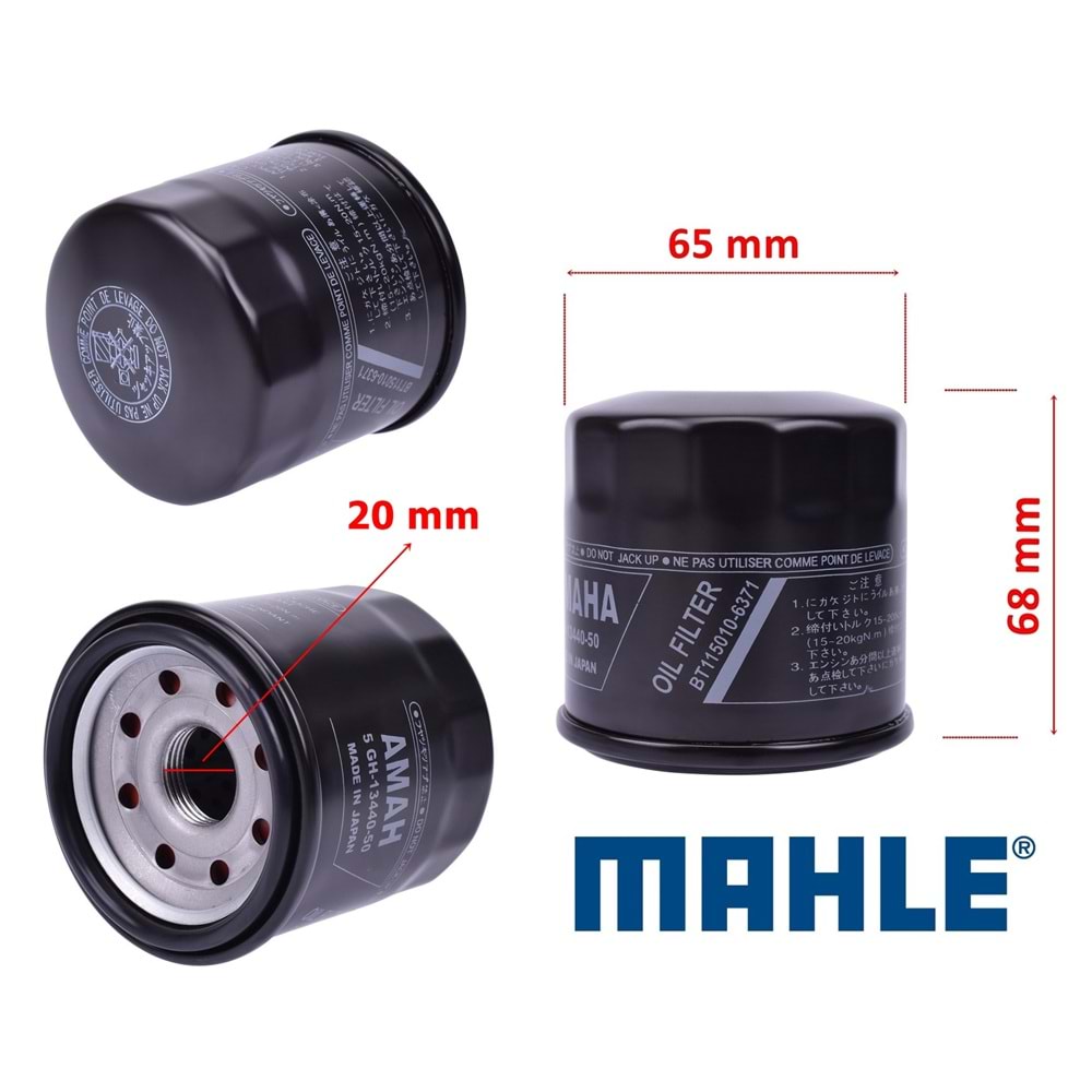 204 YAĞ FİLTRESİ YAMAHA MT-25 R25 OC 1081 MAHLE