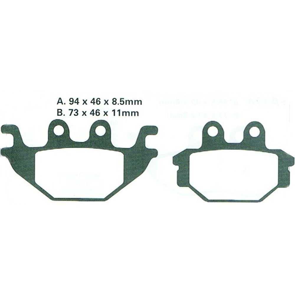 377 SPD DİSK BALATA ORGANİK SYM ATV300, ATV600, WLF250, YZF125 R (SPD-H1085)