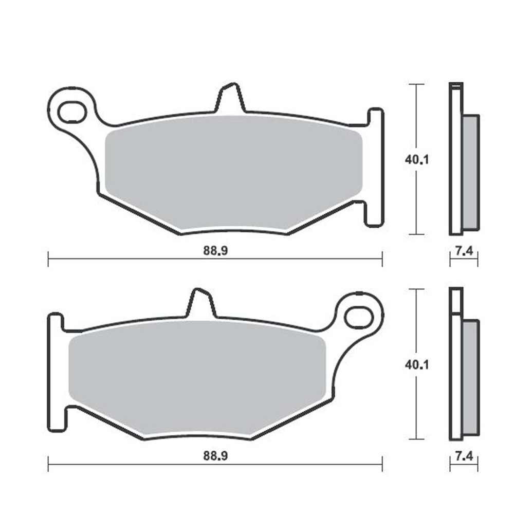 419 SPD ORGANİK ARKA BALATA GSXR 600, GSXR 750, GSXR 1000, GSXR 1300, DL 1000 (SPD-S3059)