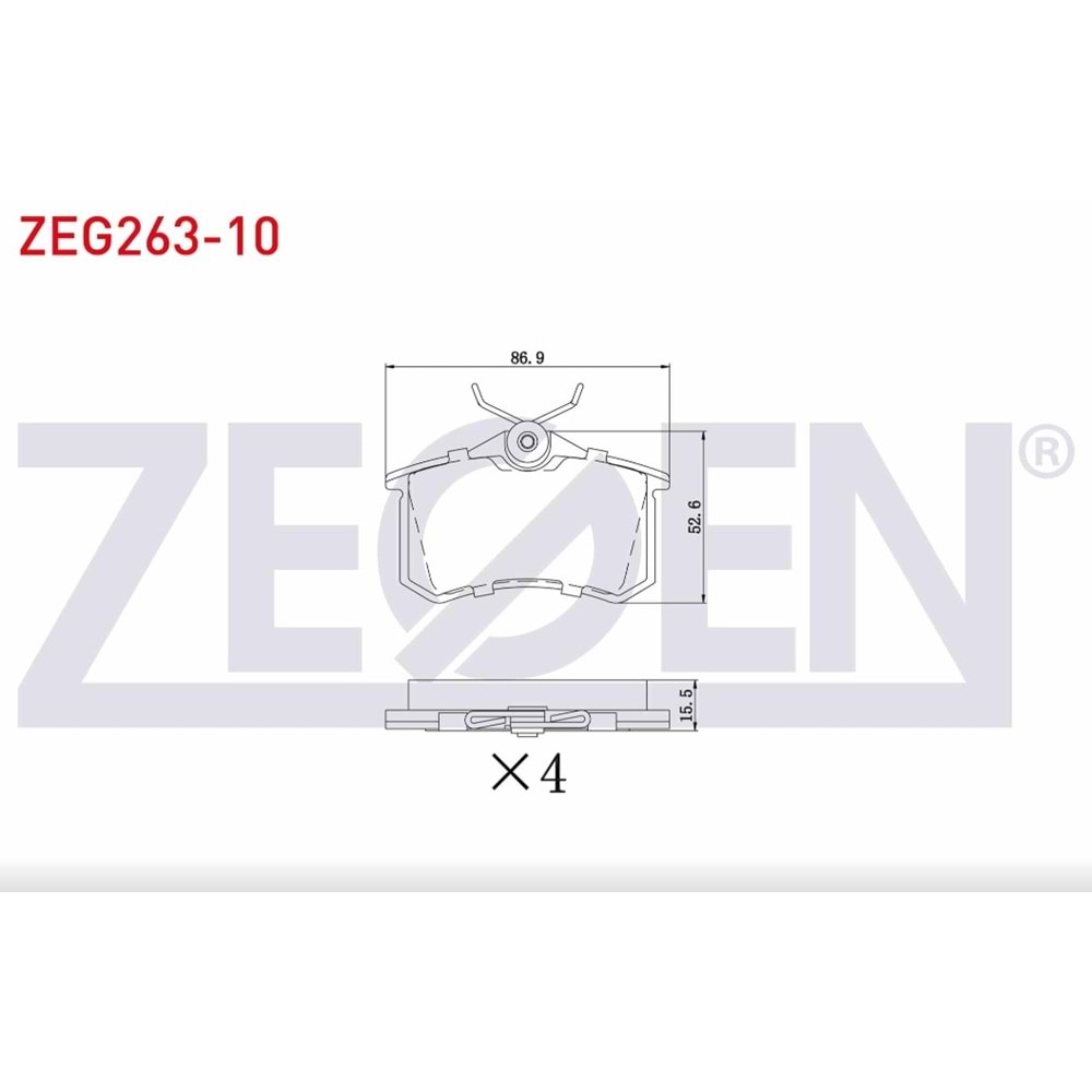 Disk Balata Vw, Audi, Seat, Skoda Renault, Peugeot (İNCE TİP) Arka -