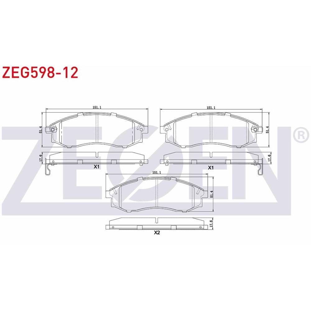 Disk Balata Mitsubishi L200 4WD, Nissan Maxima, İnfiniti Ön -