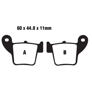 346 BRENTA SİNTERLİ BALATA ARKA CR250, CRF250 R, CRF250 X, CRF450 R (FT6046)