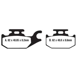 413 BRENTA SİNTERLİ BALATA ARKA CAN-AM OUTLANDER 330, AN200, UH200 BURGMAN (FT4108)