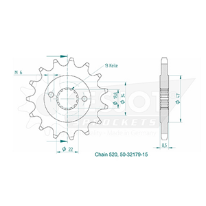 Esjot 50-32179-15 Ön Dişli Elmas Kesim