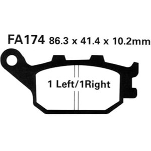 174 EBC ORGANİK BALATA ARKA DL650, NC700, CBR600, FZ1, FZ6, FZ8 (FA174)