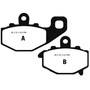 192 EBC SİNTERLİ BALATA ARKA ER6 F, ER6 N, KLE650, ZX6 R, ZX9 R (FA192HH)