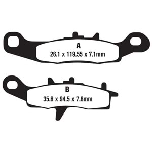 258 EBC KARBON OFFROAD BALATA KAWASAKİ KX 80, KX 85, KL 250, KLX 250, SUZUKİ RM 85, RM 100 (FA258TT)