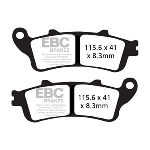 261 EBC SİNTERLİ BALATA ARKA XL1000 VARADERO 04-11, CBR1100 ÖN-ARKA, VFR800 ARKA (FA261HH)