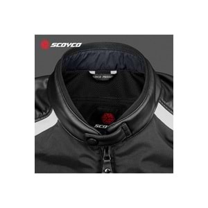 SCOYCO JK152 MEVSİMLİK SİYAH BEYAZ KIRMIZI MONT (3XL)