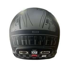 Mt Kask Retro Jarama Zone C1 Mat Siyah - L Beden