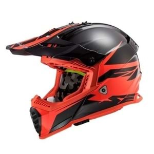 Ls2 Kask Fast Evo Roar Mat Siyah Kırmızı - M Beden