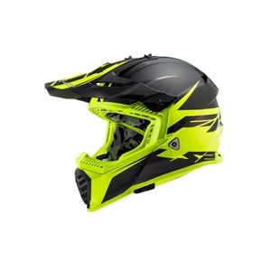Ls2 Kask Fast Evo Roar Mat Siyah Neon Sarı - M Beden