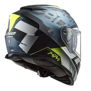 LS2 Storm 2 Sprinter Mat Siyah-Gri Cobalt - M