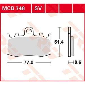 335 TRW DİSK BALATA SİNTERLİ BMW GS1200 RS, R1200 RT, K1200 S, R1150 RT (MCB748SV)