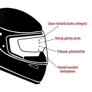 Pinlock Buğu Önleyici Unıversal (Yapıştırmalı)-Büyük Boy