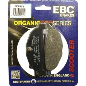 408 EBC ORGANİK DİSK BALATA YAMAHA YP400 S MAJESTY, CP250 (SFA408)