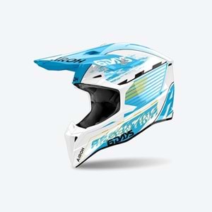Aıroh Wraap Sıxdays Argentina Beyaz Motosiklet Kask-Gözlük Hediyeli - XL
