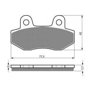 086 DİSK BALATA ÖN İNCE 7 MM SCOOTER 125 150 CC, GT250, GV250, 151RS