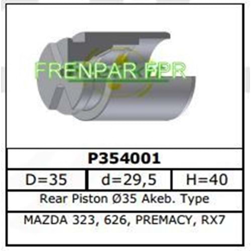 Fren Kaliper Pistonu Arka Mazda 323, 626