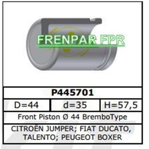 Fren Kaliper Pistonu Ön Citroen, Fiat, Peugeot