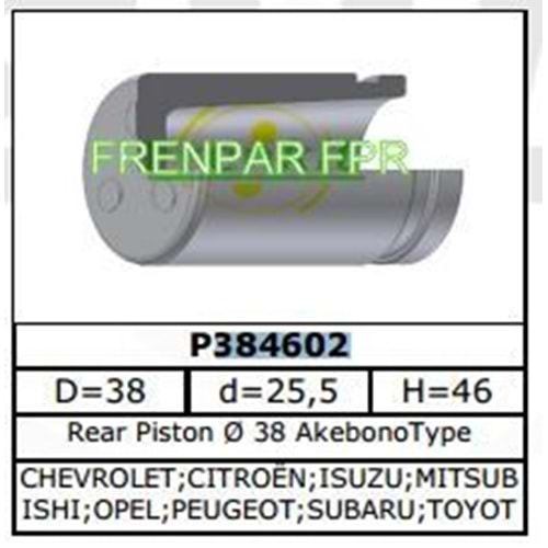 Fren Kaliper Pistonu Mitsubishi, Opel, Peugeot, Land Rover Discovery, Subaru Ön