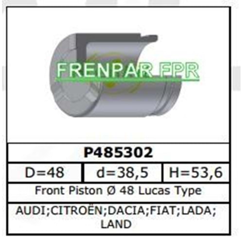 Fren Kaliper Pistonu Citroen, Fiat, Opel, Peugeot, Renault