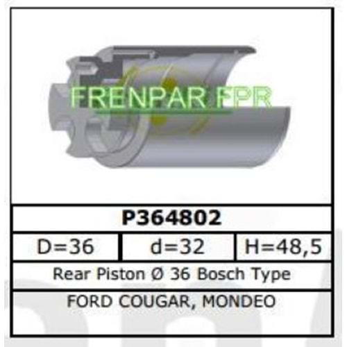 Fren Kaliper Pistonu Arka Ford Mondeo Daewoo Lacetti