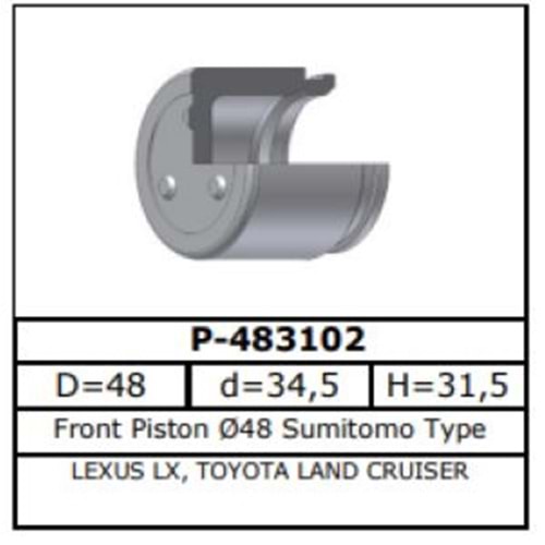 Fren Kaliper Pistonu Ön Toyota Land Cruiser