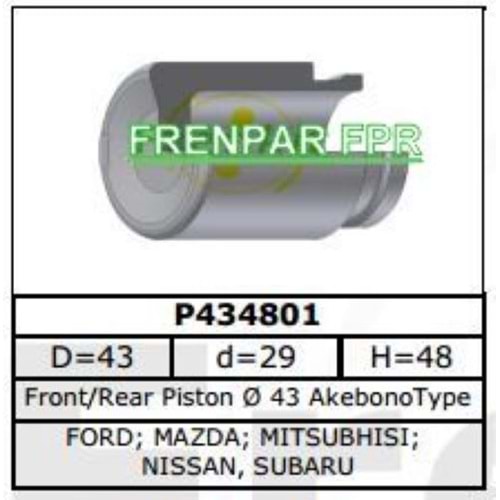 Fren Kaliper Pistonu Ford, Hyundai Kia, Nissan