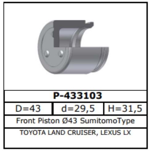 Fren Kaliper Pistonu Arka Toyota Land Cruiser