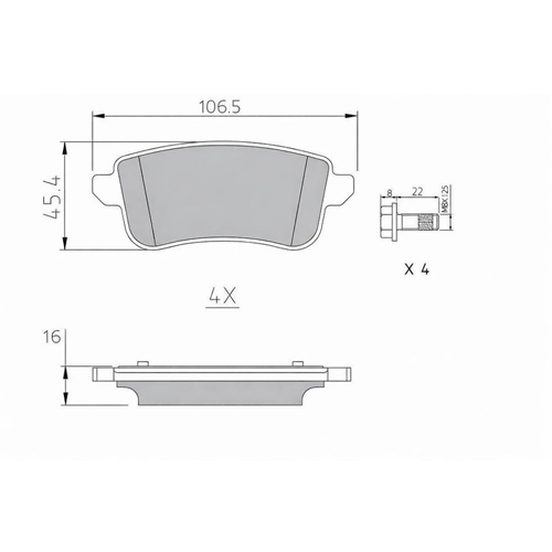 Disk Balata Renault Megane III, Scenic Arka -