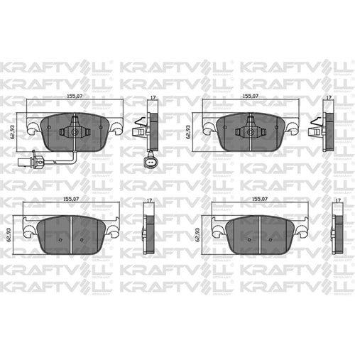 Disk Balata Audi A4, A5, Q5 Ön -