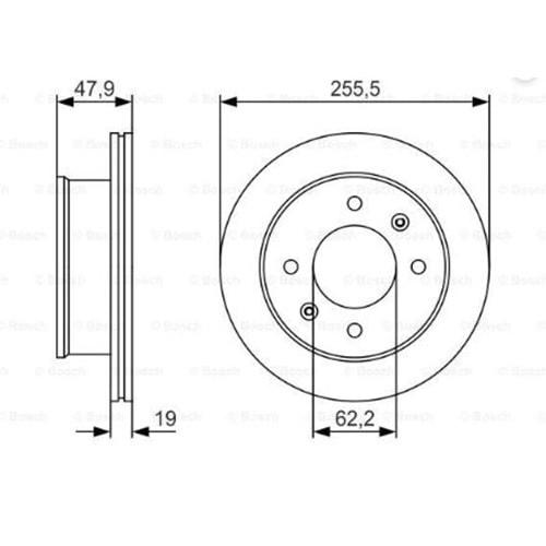 Fren Diski Hyundai Getz 1,5 CRDİ +Abs Ön - Spor Delikli - 256 MM