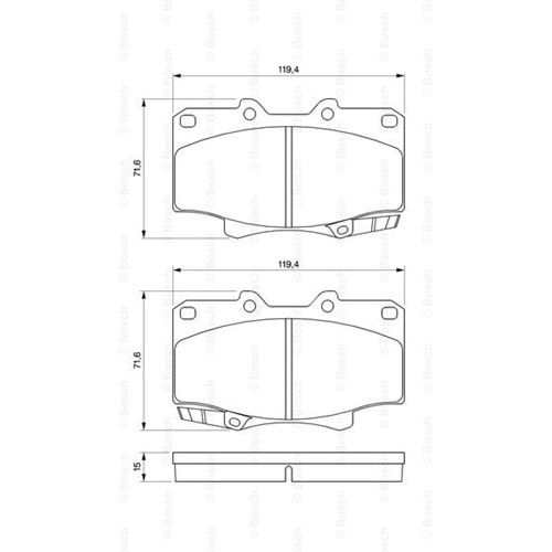 Disk Balata Toyota Hı-Lux 4 WD, Land Cruıser Ön - Bosch