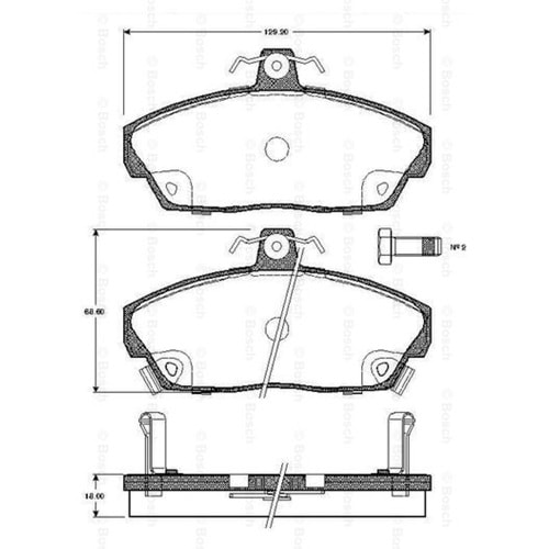 Disk Balata Honda Civic, Rover 200,Tata Telcoline, MG, GEZELLE Ön - Bosch