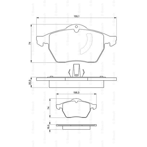 Disk Balata Opel Vectra B Ön - Bosch