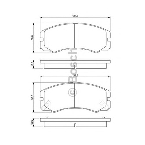 Disk Balata Opel Frontera, Isuzu Ön - Bosch