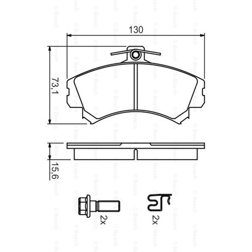 Disk Balata Mitsubishi Carisma, Volvo S40, Smart Forfour Ön - Bosch