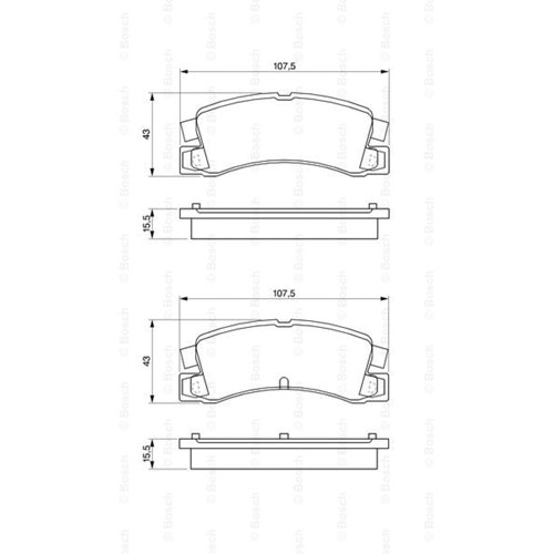 Disk Balata Toyota Corolla, Celica, Carina Arka - Bosch