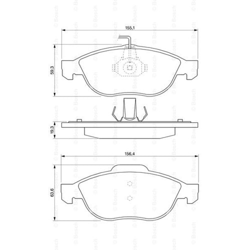 Disk Balata Fiat Alfa Romeo 156 Ön - Bosch