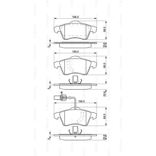 Disk Balata Vw Transporter Ön - Bosch
